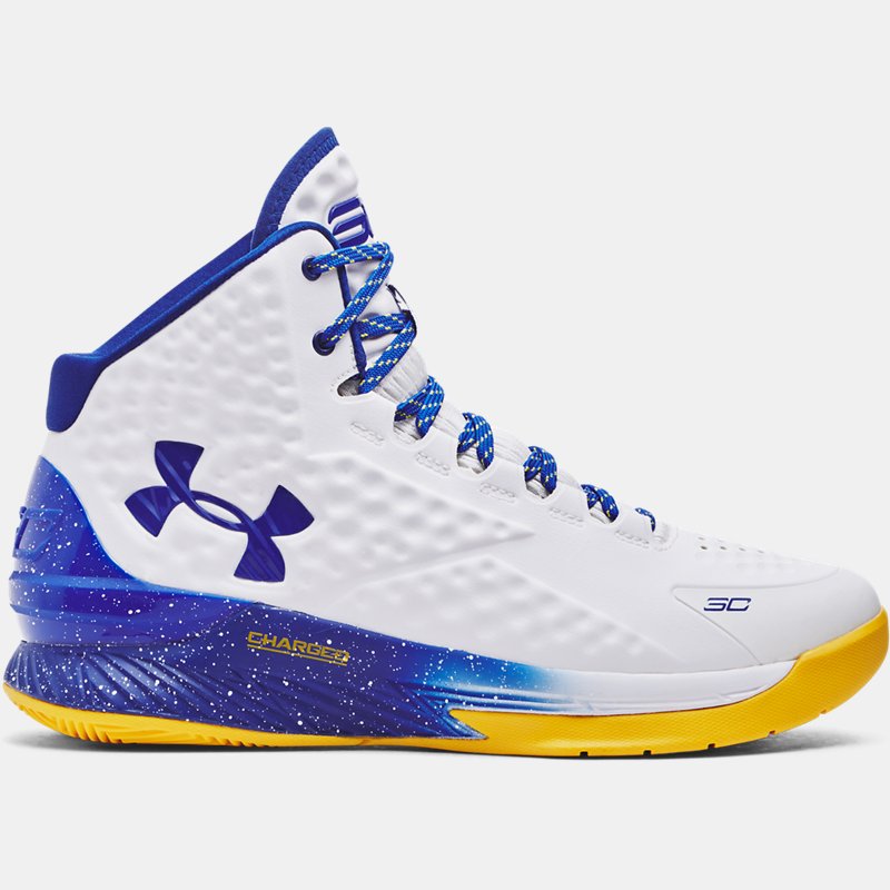 Under Armour Unisex basketbalschoenen Curry 1 Dub Nation Wit / Royal / Royal 45